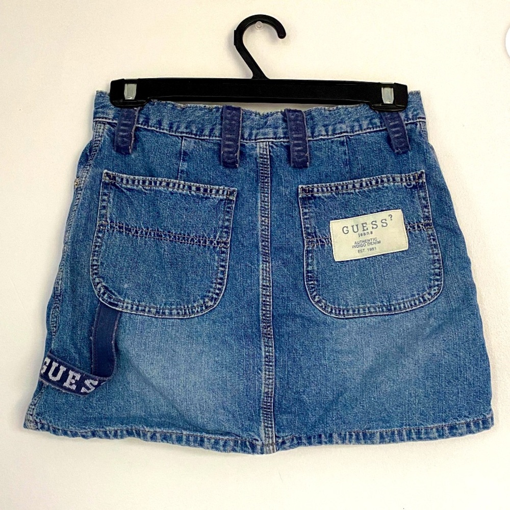 Vintage Guess Denim Cargo Mini Skirt